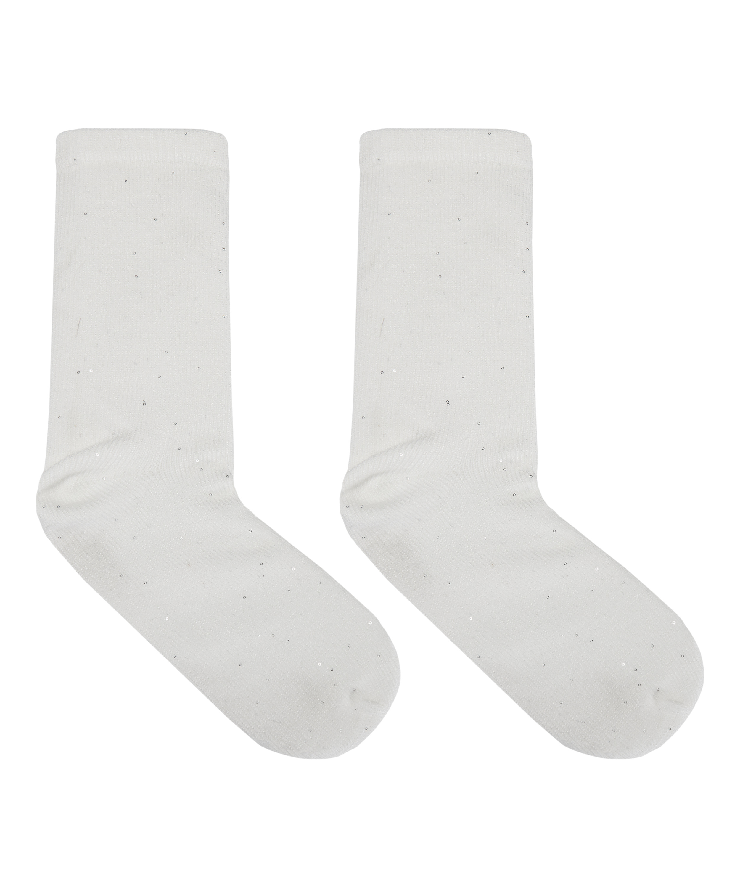 Socks Sequin Crew, White, main