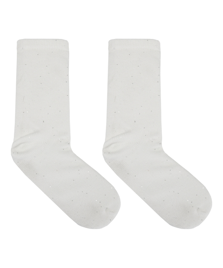 Socks Sequin Crew, White