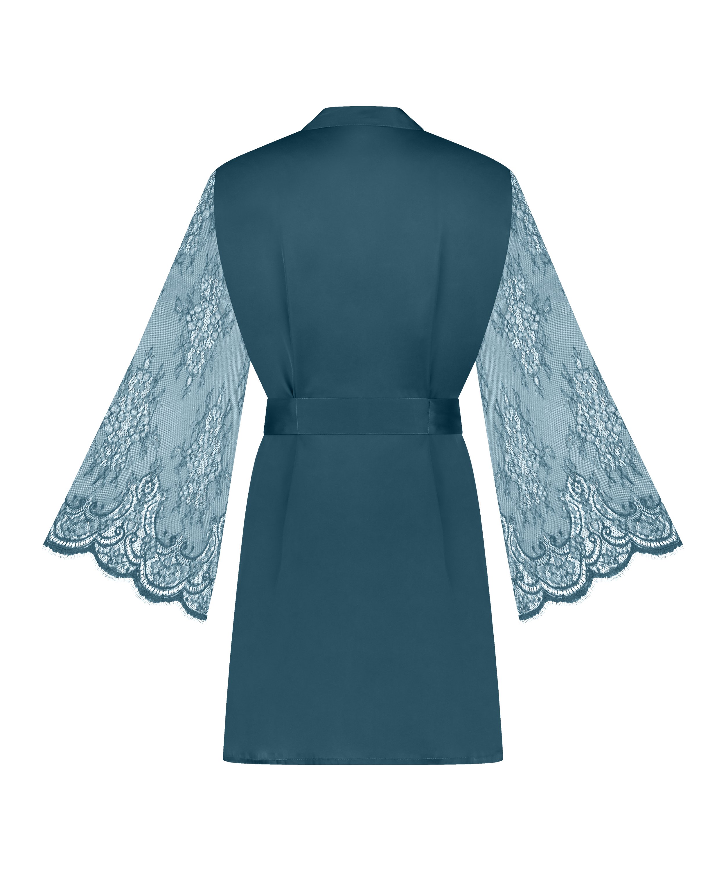 Satin Kimono, Blue, main