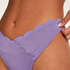 Scallop high-leg bikini bottoms, Purple