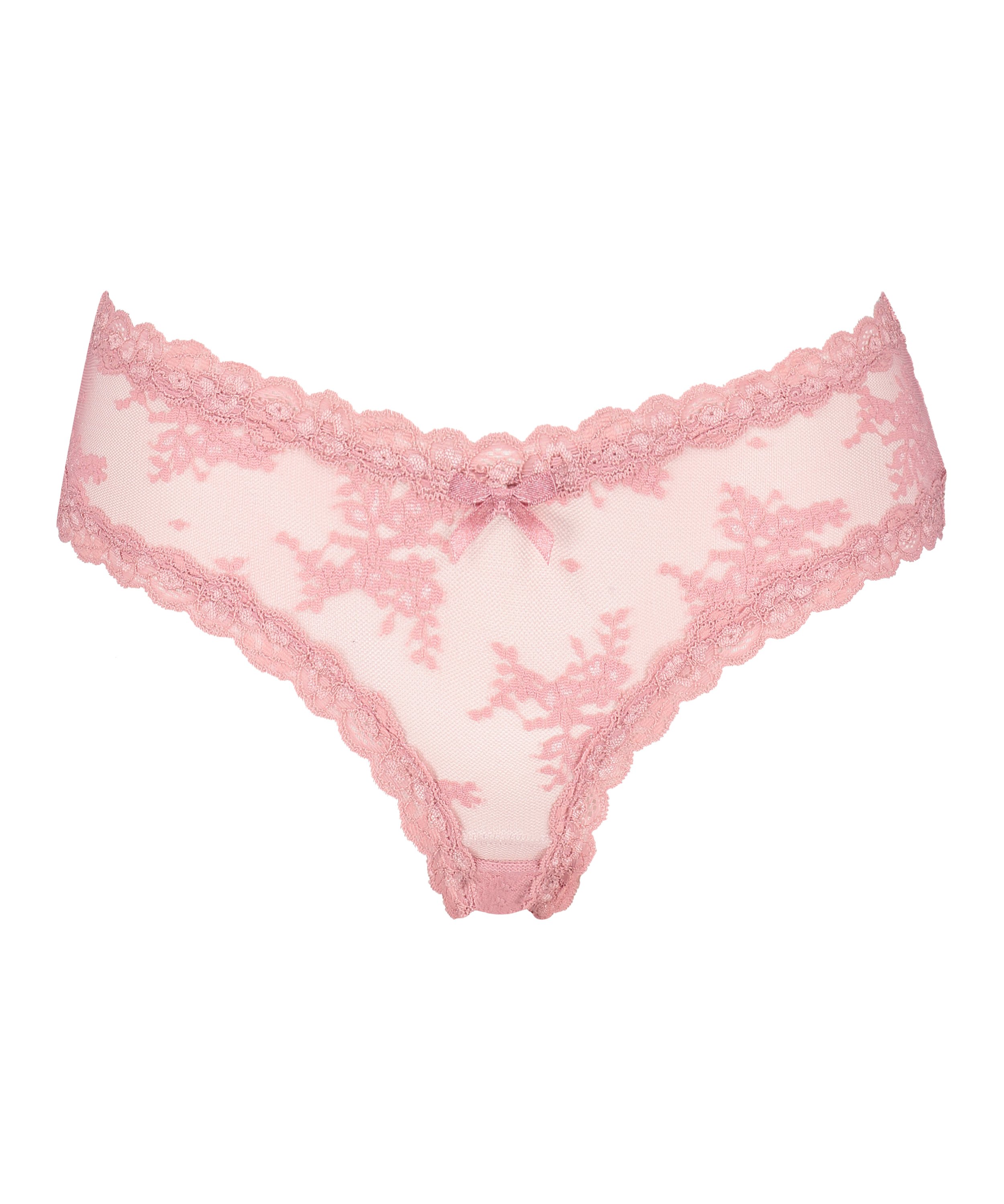 V-shaped Brazilian knickers mesh, Pink, main
