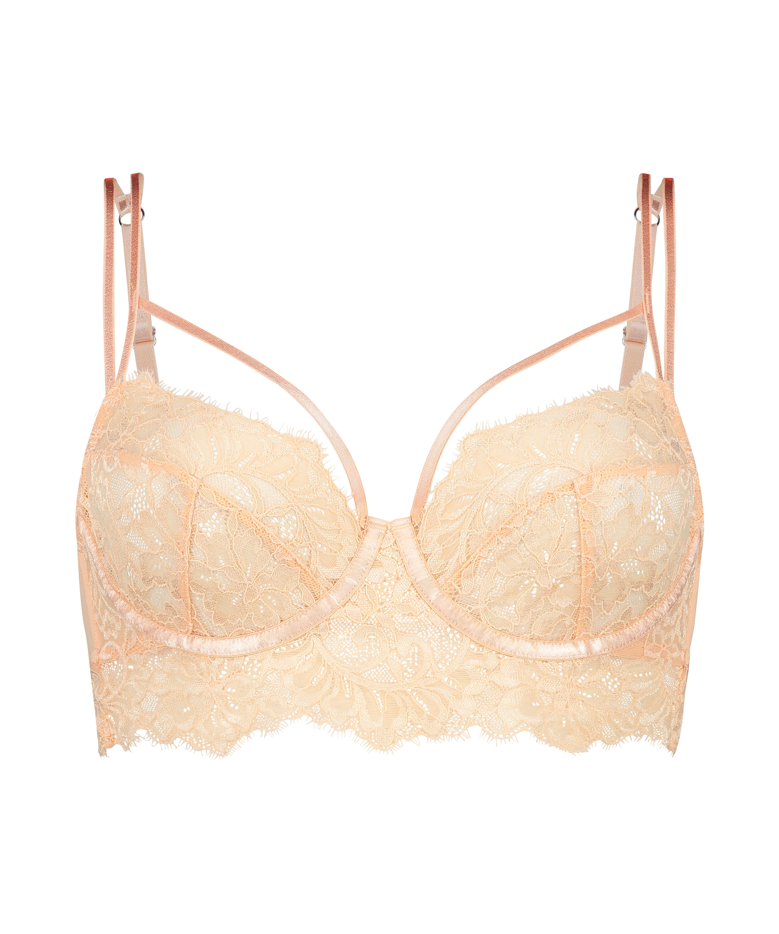 Isabella Non-Padded Underwired Longline Bra, Orange