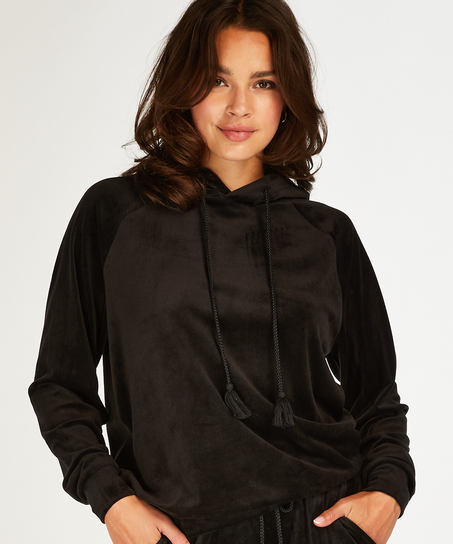 Velours top, Black