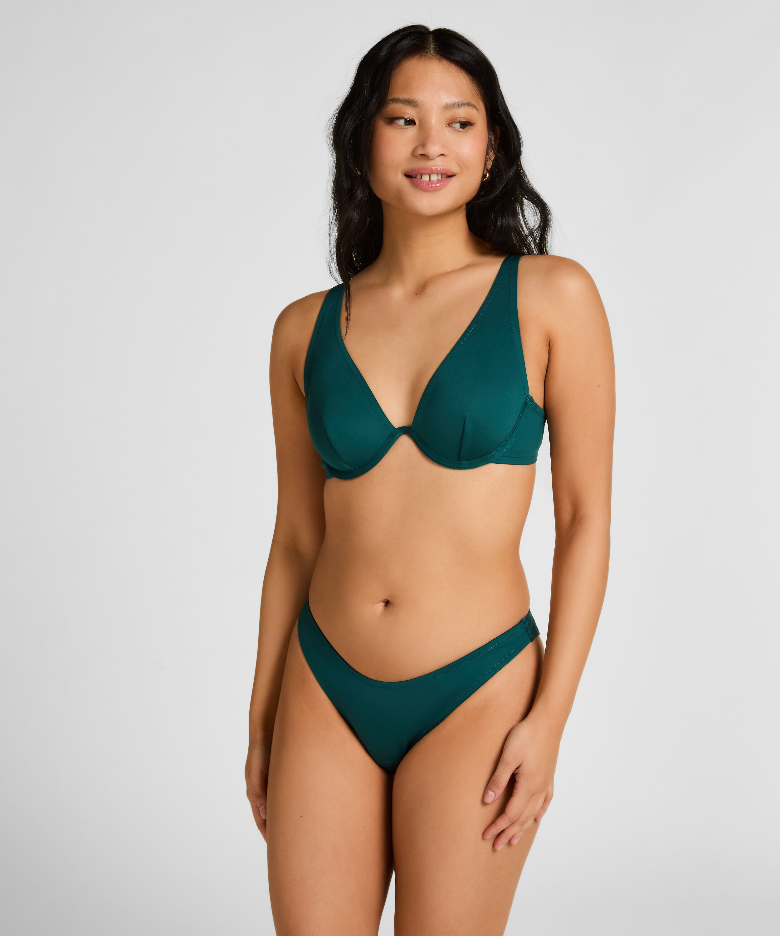 Neoprene Highleg Bikinibottom, Green