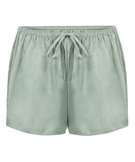 Ayla Satin Shorts, Green