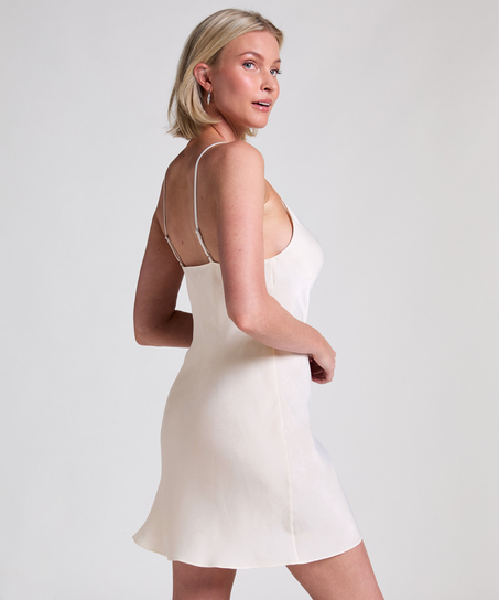 Slipdress Satin Minimal, White