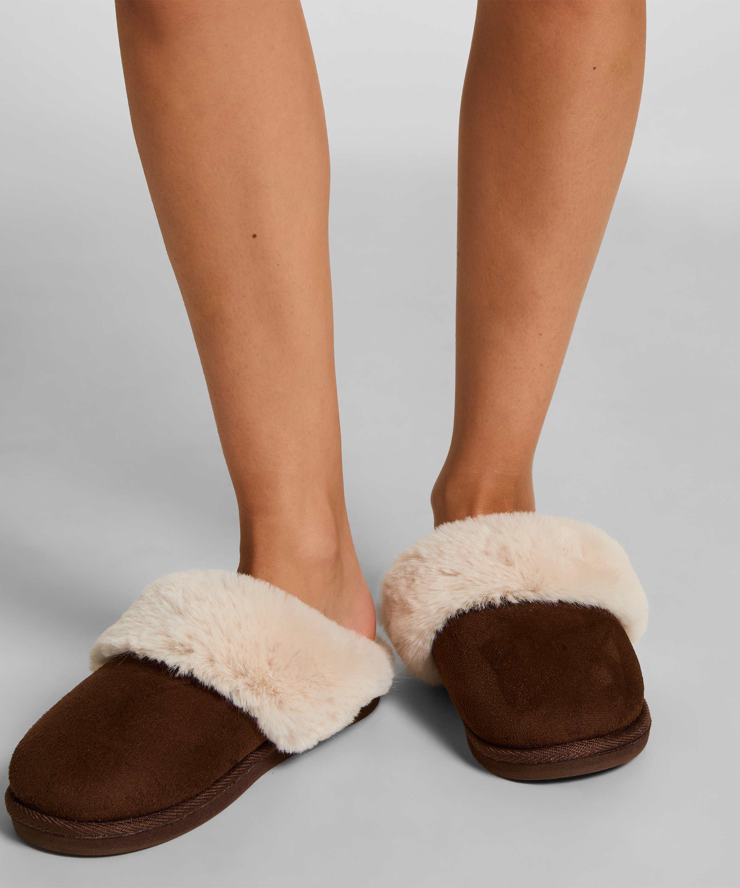 Betty Fake Fur Mule, Brown, main
