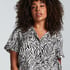 Satin Short-Sleeved Jacket, White