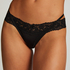 Elliena Extra Low V Thong, Black