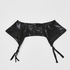 Private leather-look suspenders, Black