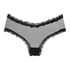 V-shaped Brazilian knickers mesh, Black