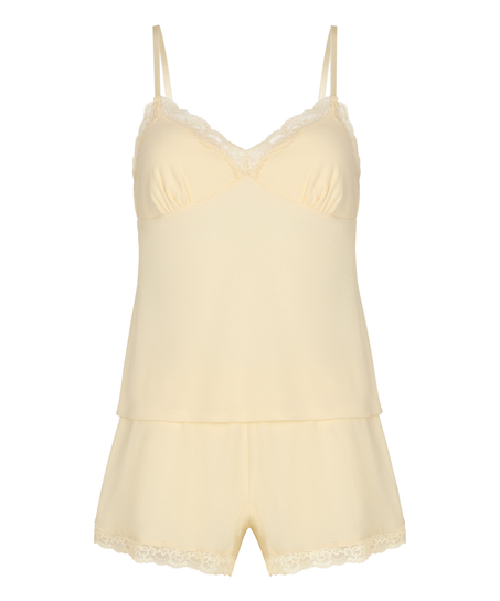 Pyjama Set Jersey Lace, Yellow
