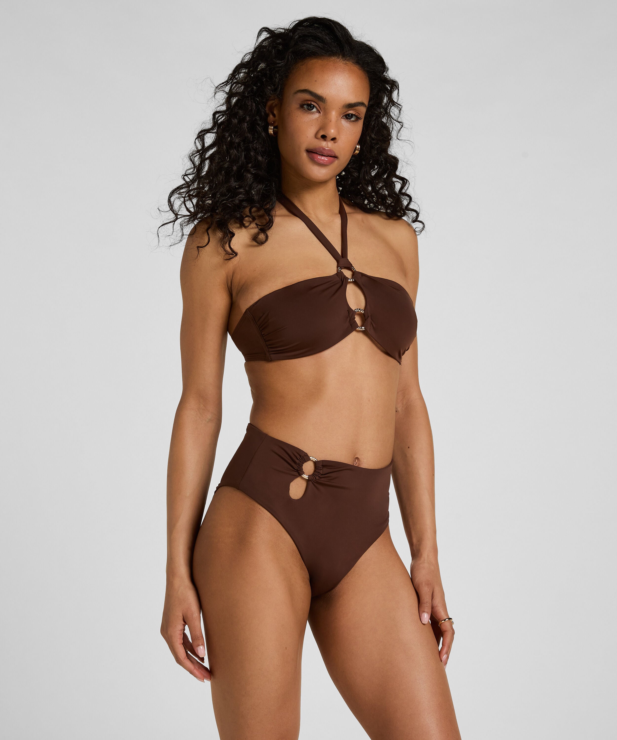Bandeau Bikini Top Madrid, Brown