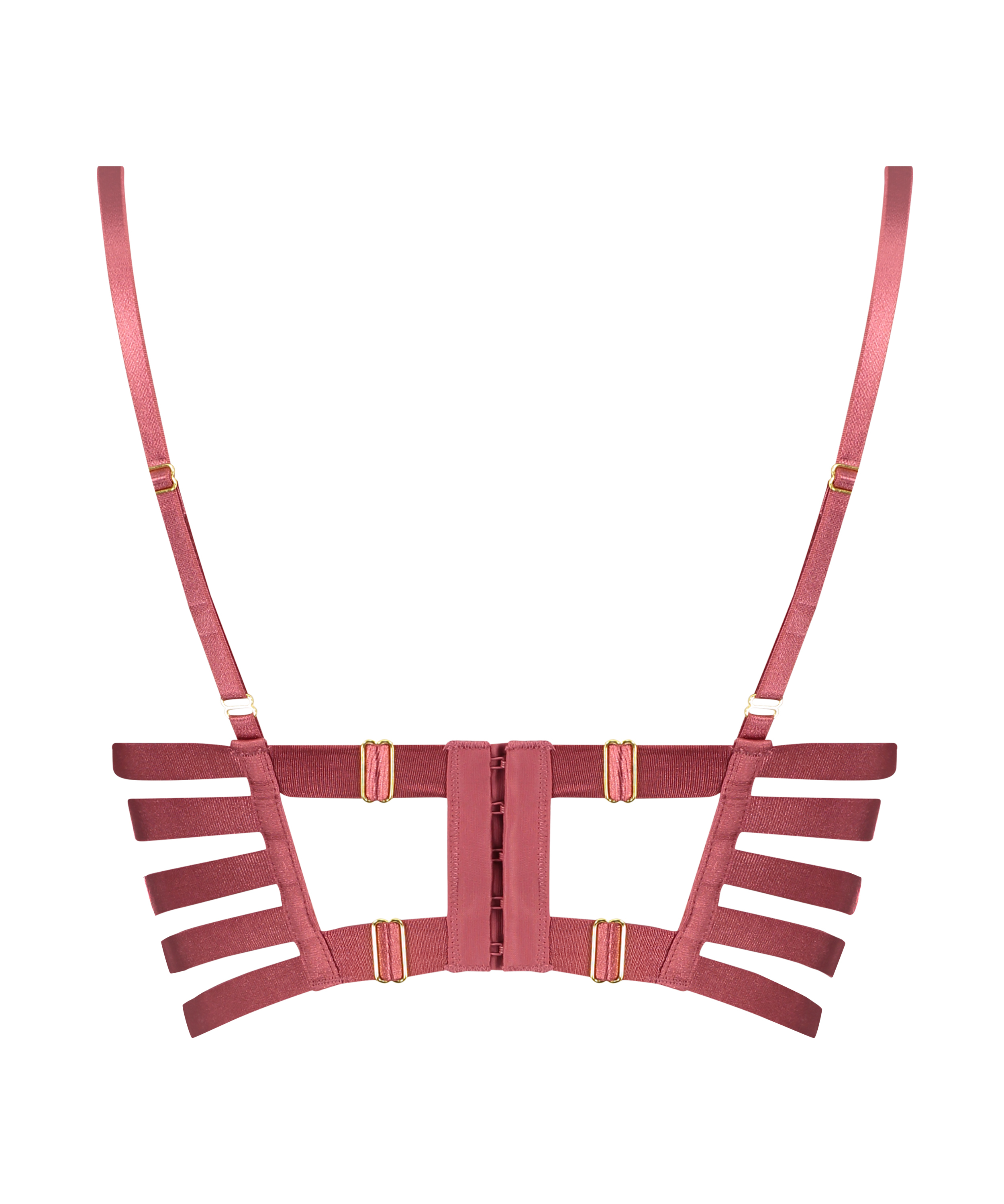 Vicky padded underwired push-up bra, Red, main