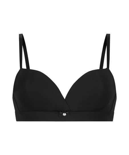 Padded Non-Wired Bra, Black