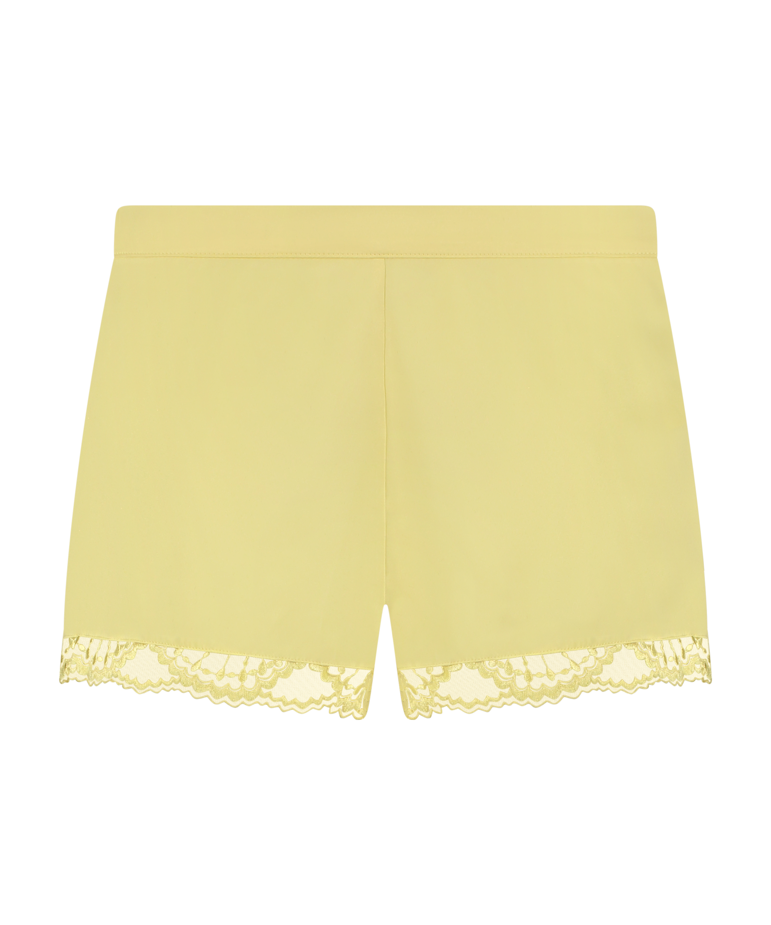 Satin pyjama shorts, Yellow, main