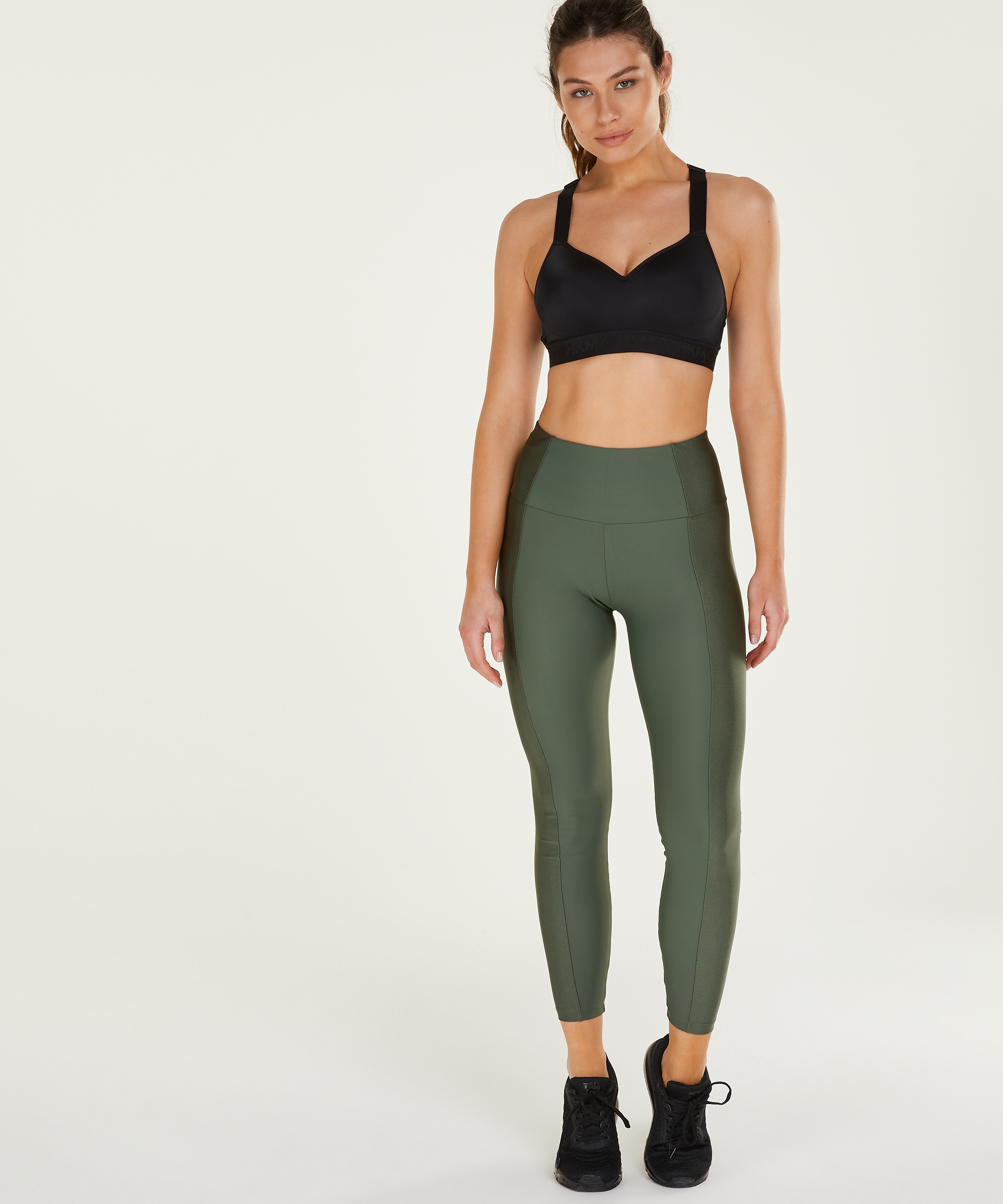 HKMX High waisted sports leggings Shine On, Green, main