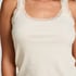 Singlet Rib Jersey Lace, White