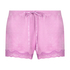 Velvet lace shorts, Pink