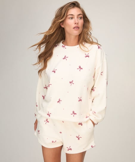 Pyjamaset Fleece, White