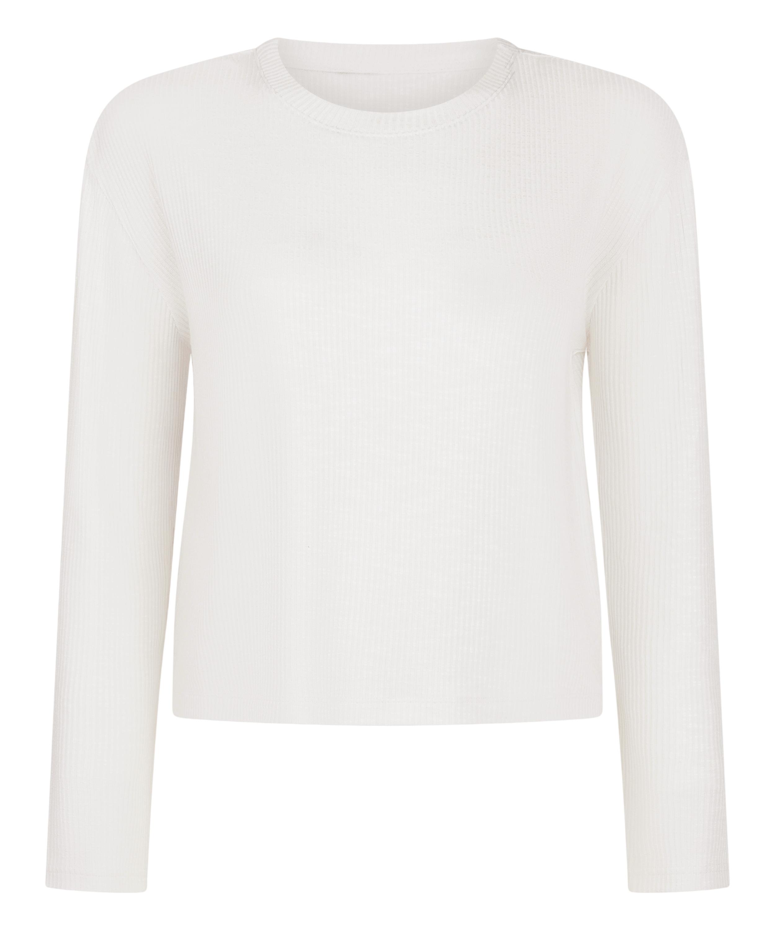 Long-Sleeved Pyjama Top, Beige, main