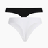 2-Pack Invisible Thong, White