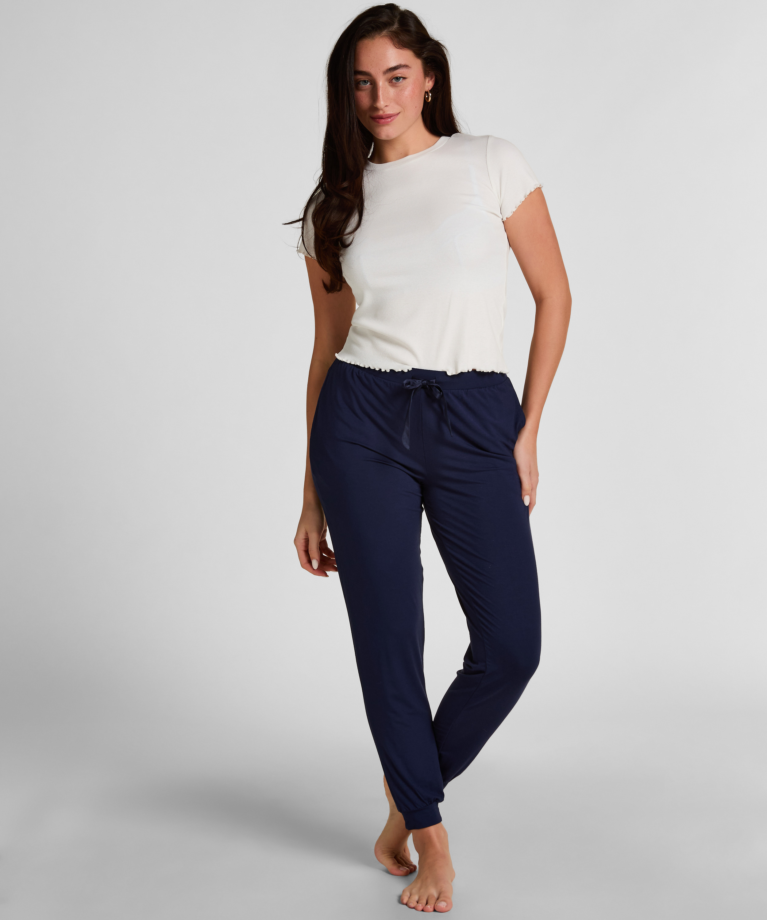 Jersey Pyjama Pants, Blue, main