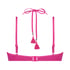 Scallop Lurex Bikini Top, Pink