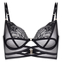 Amel Non-Padded Underwired Longline Bra, Black
