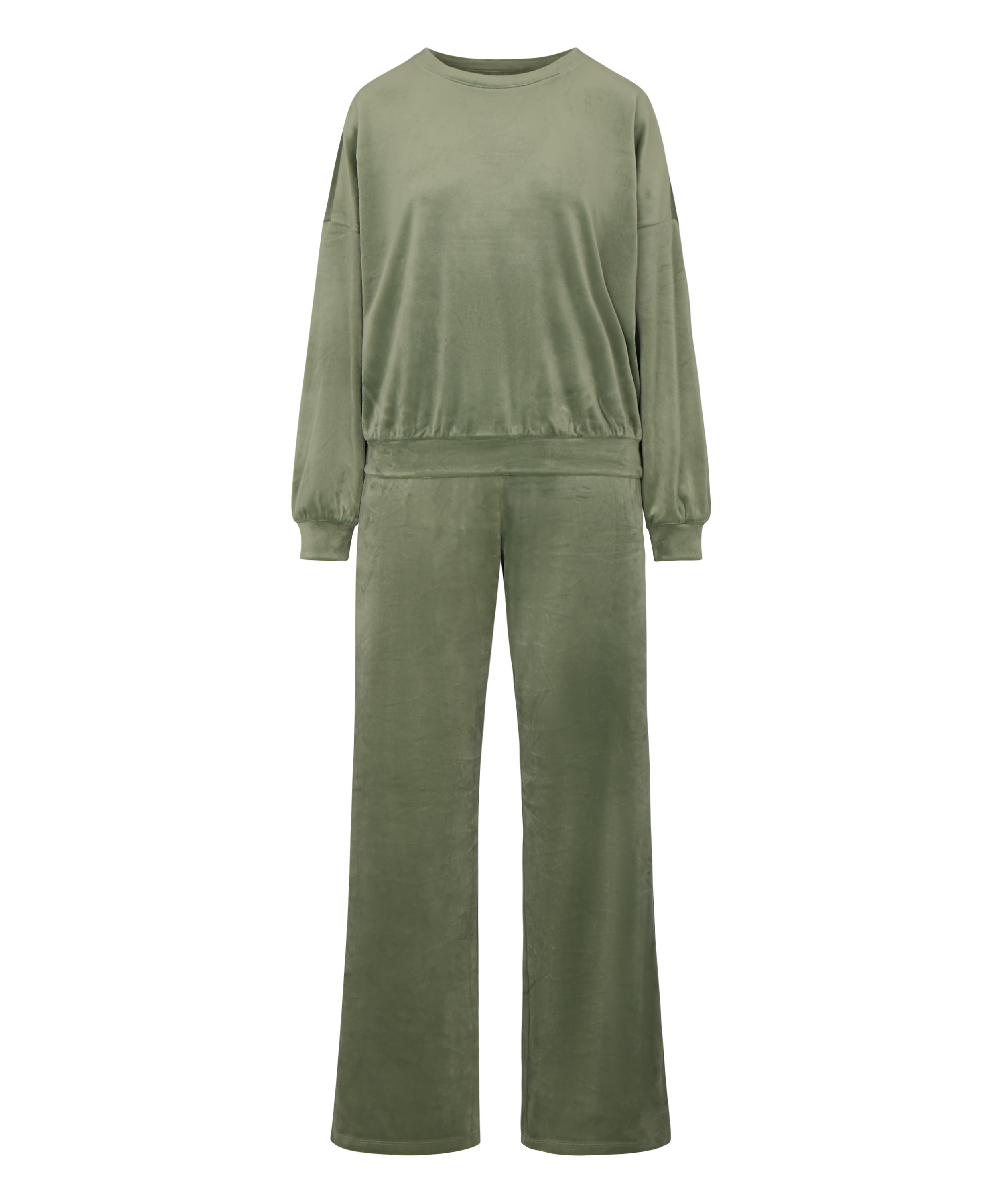 Pyjama Set Velours, Green, main