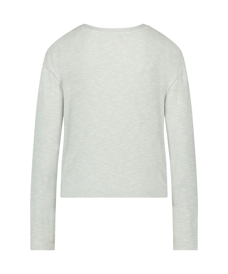 Long-Sleeved Pyjama Top, Green