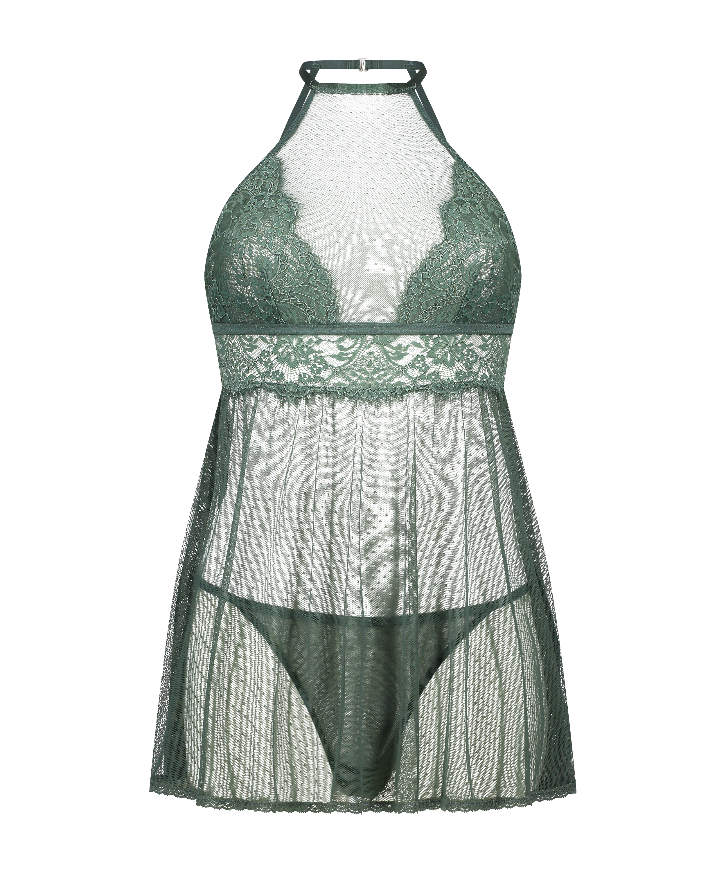 Lace Babydoll, Green, main