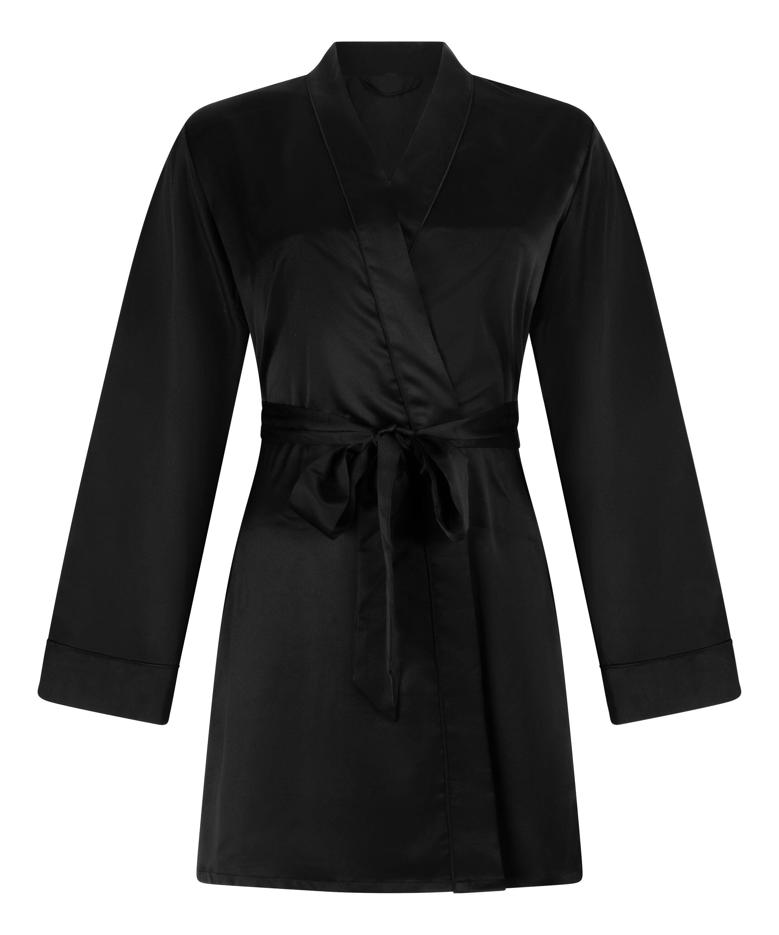 Satin kimono, Black