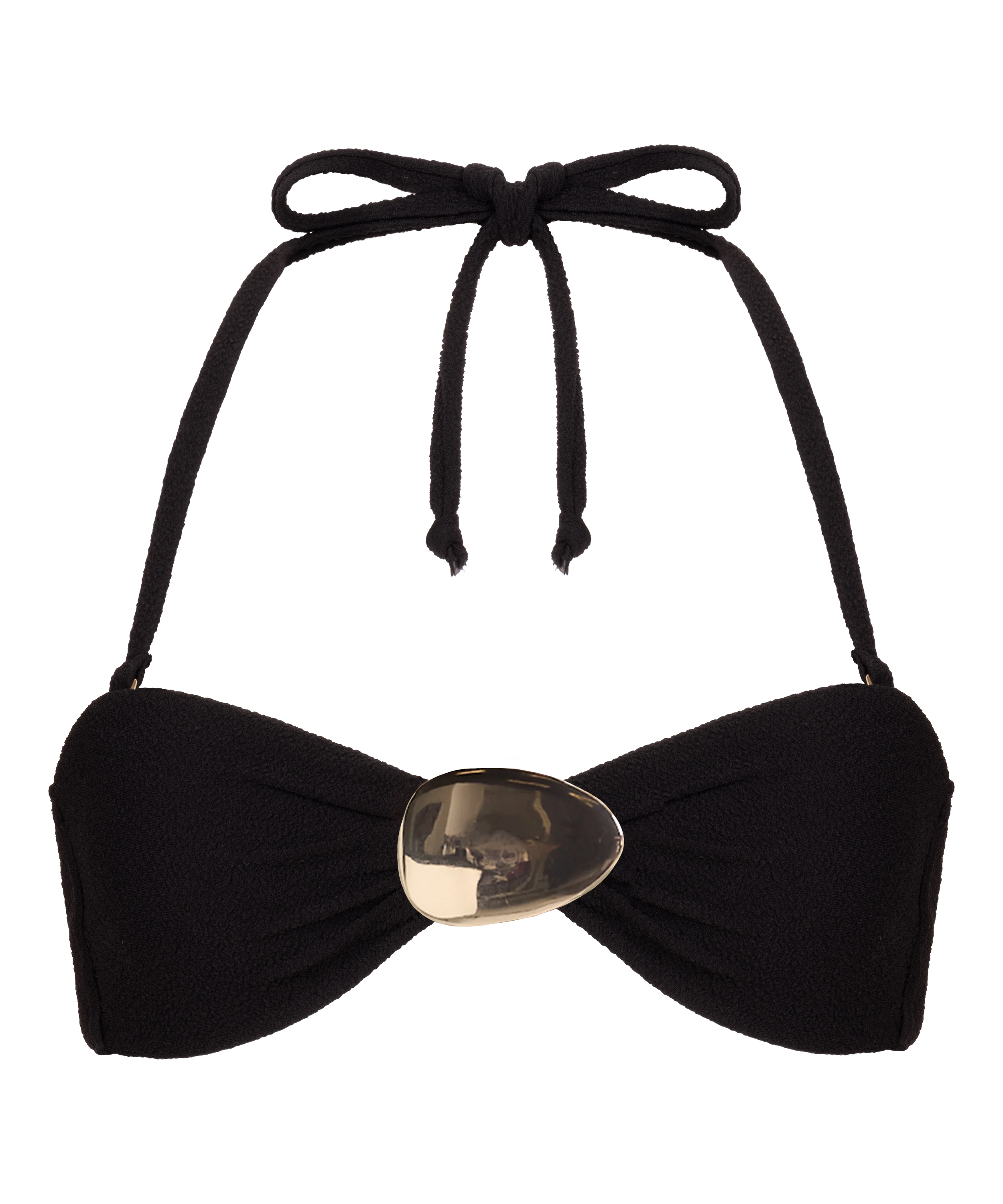 Cabo Bandeau Bikini Top, Black, main
