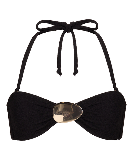 Cabo Bandeau Bikini Top, Black