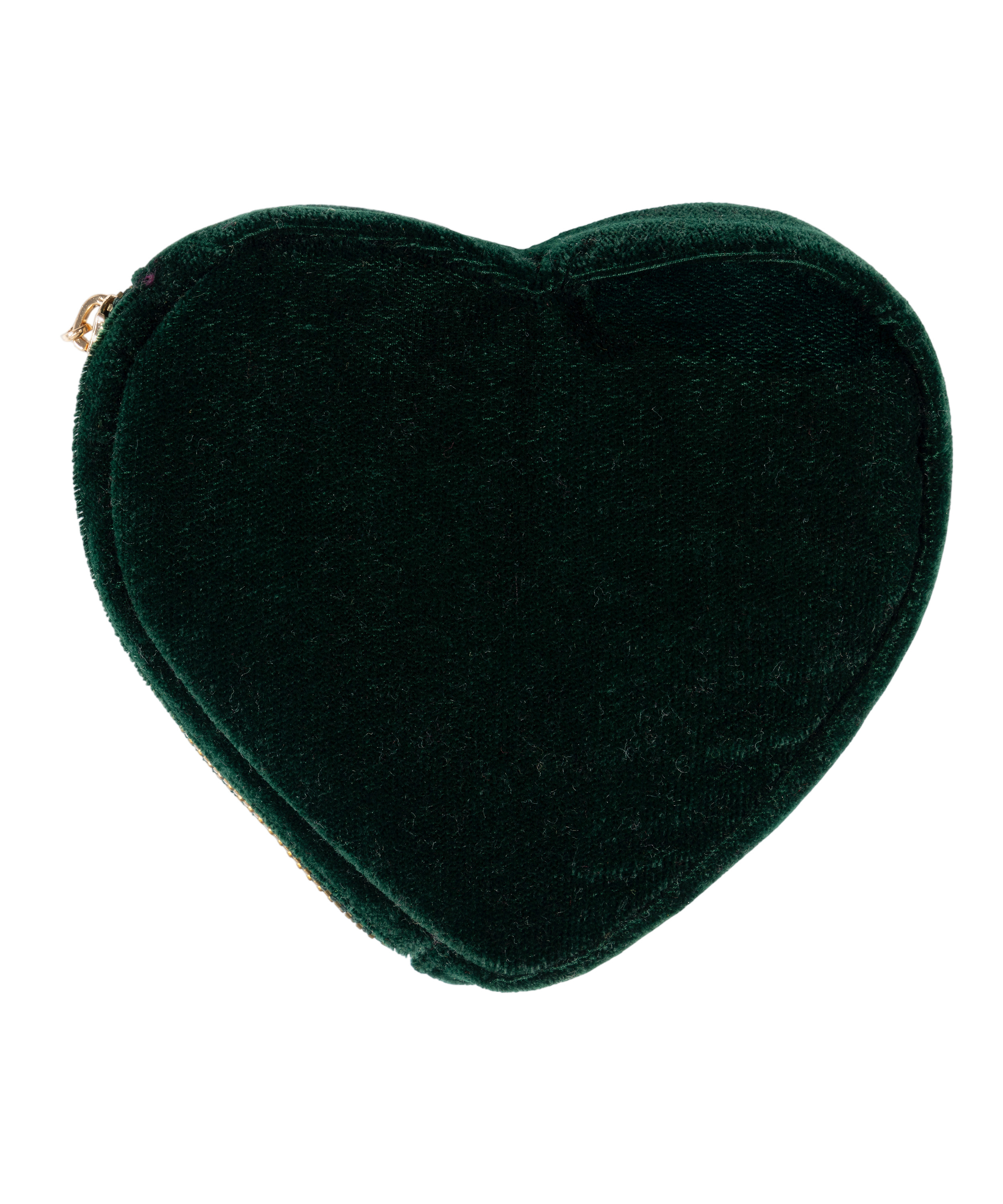 Heart Zip Purse, Green, main