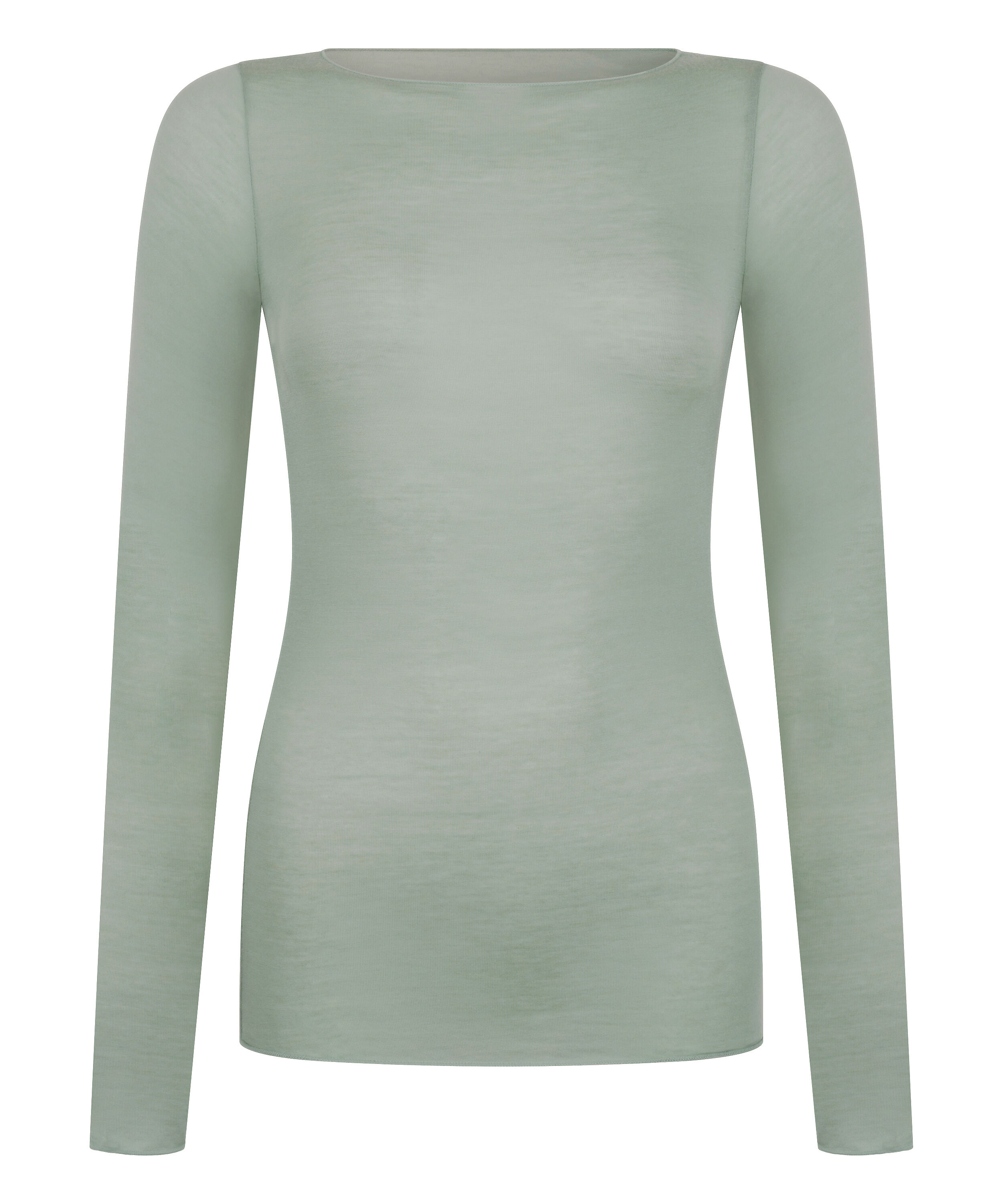 super soft Boatneck shirt with Cashmere, Green