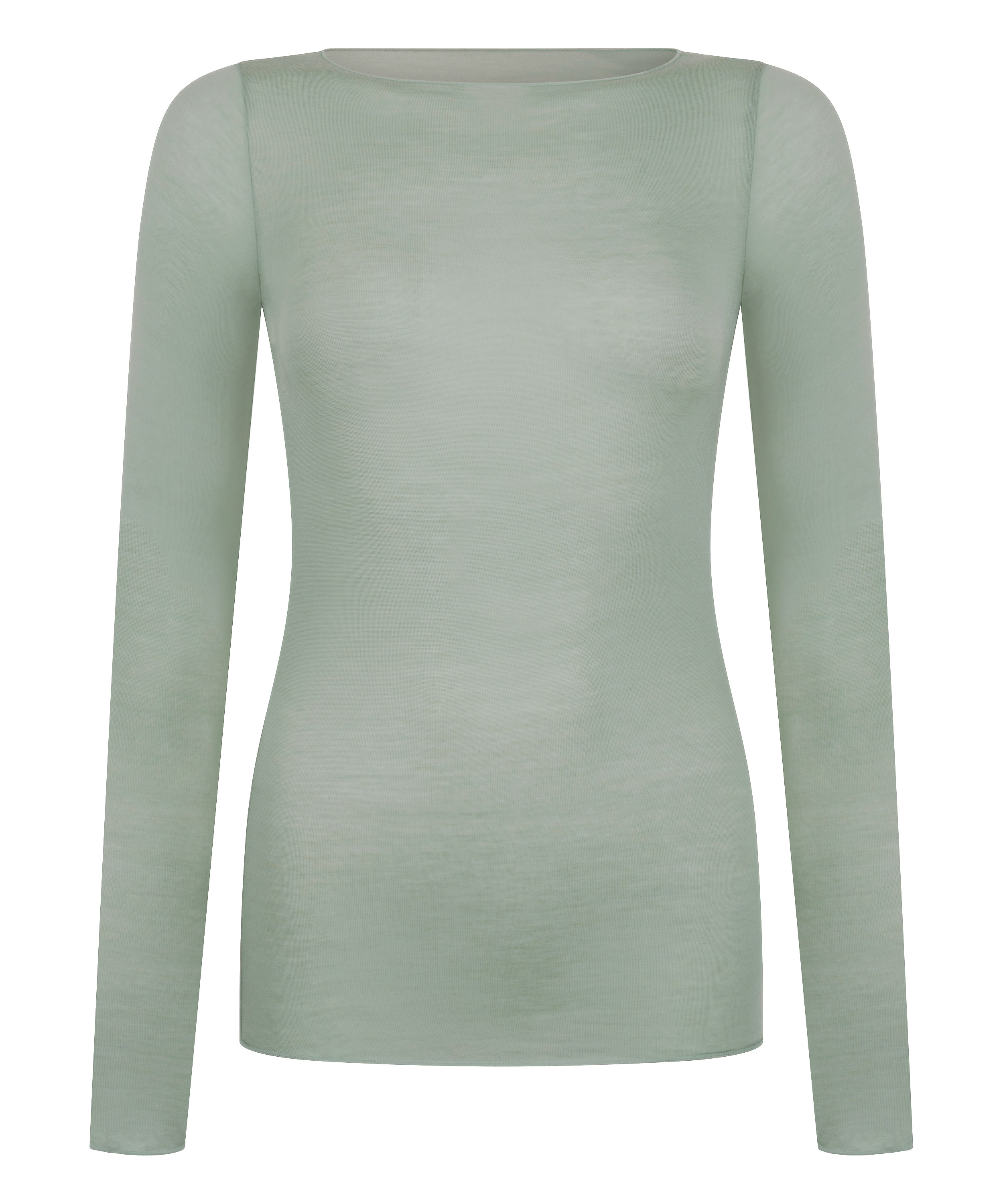 super soft Boatneck shirt with Cashmere, Green, main