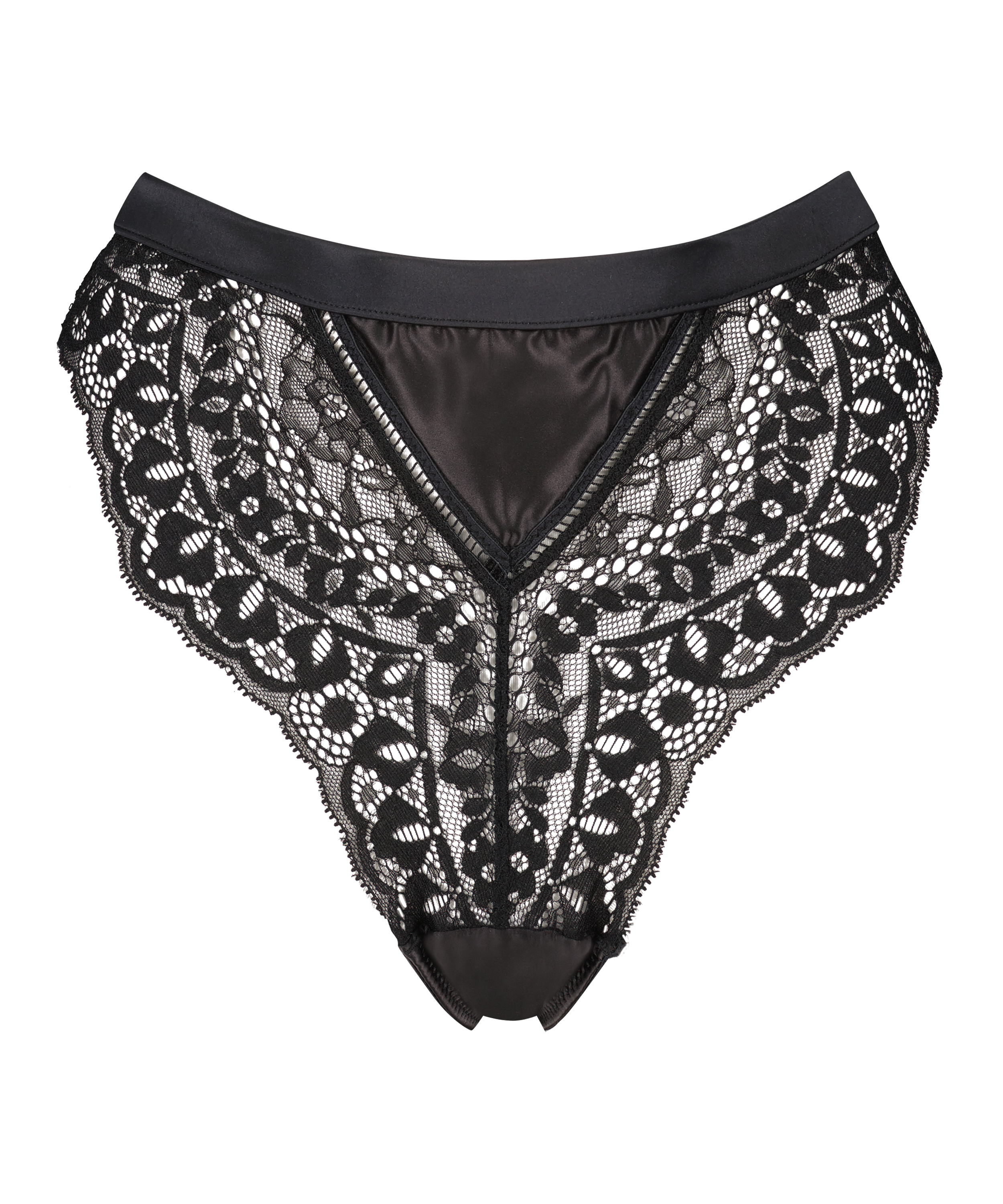Niany High Waisted Thong, Black, main