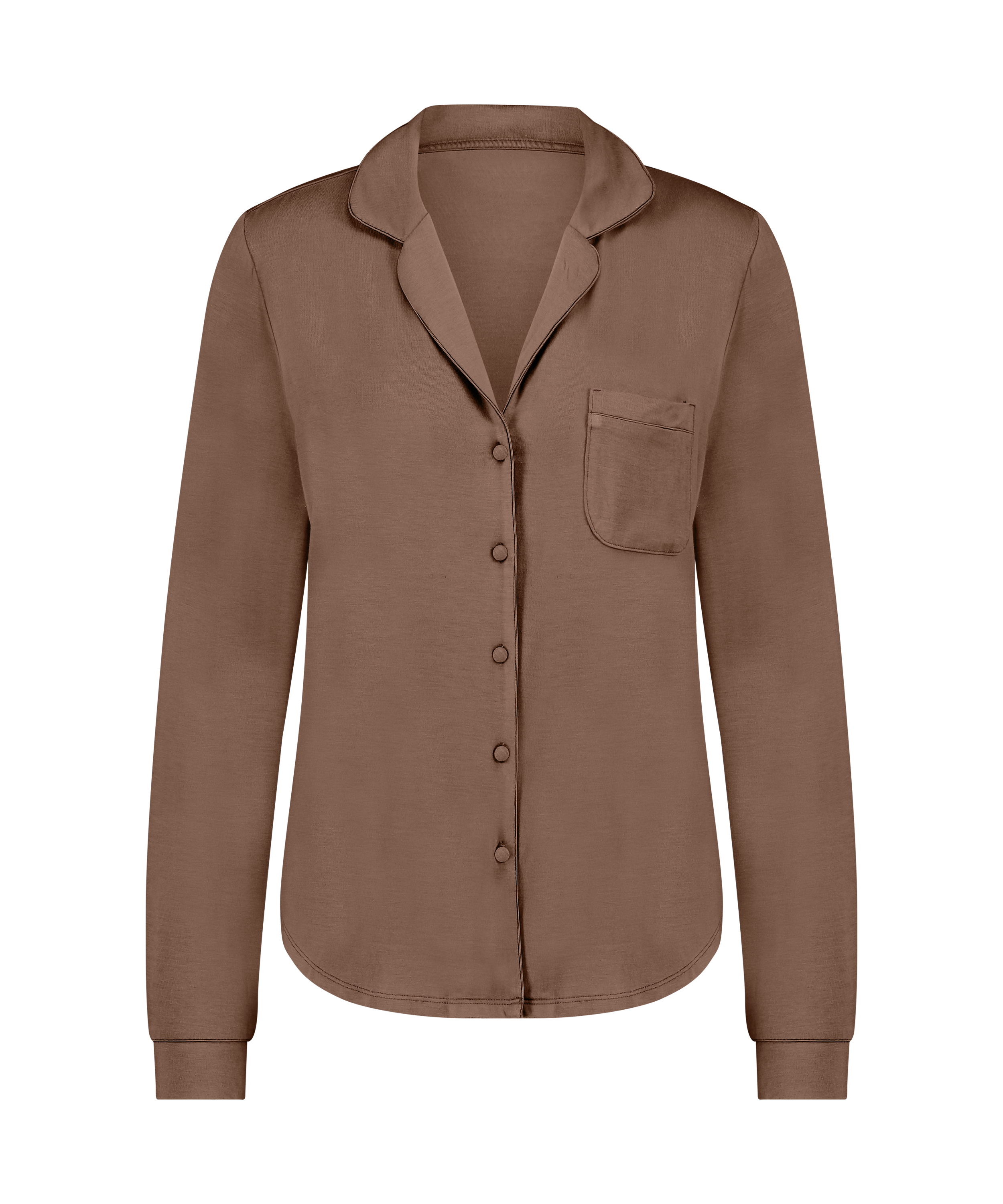 Essential Jersey Long-Sleeved Jacket, Brown, main
