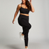 HKMX Crossed High Waisted Leggings, Black