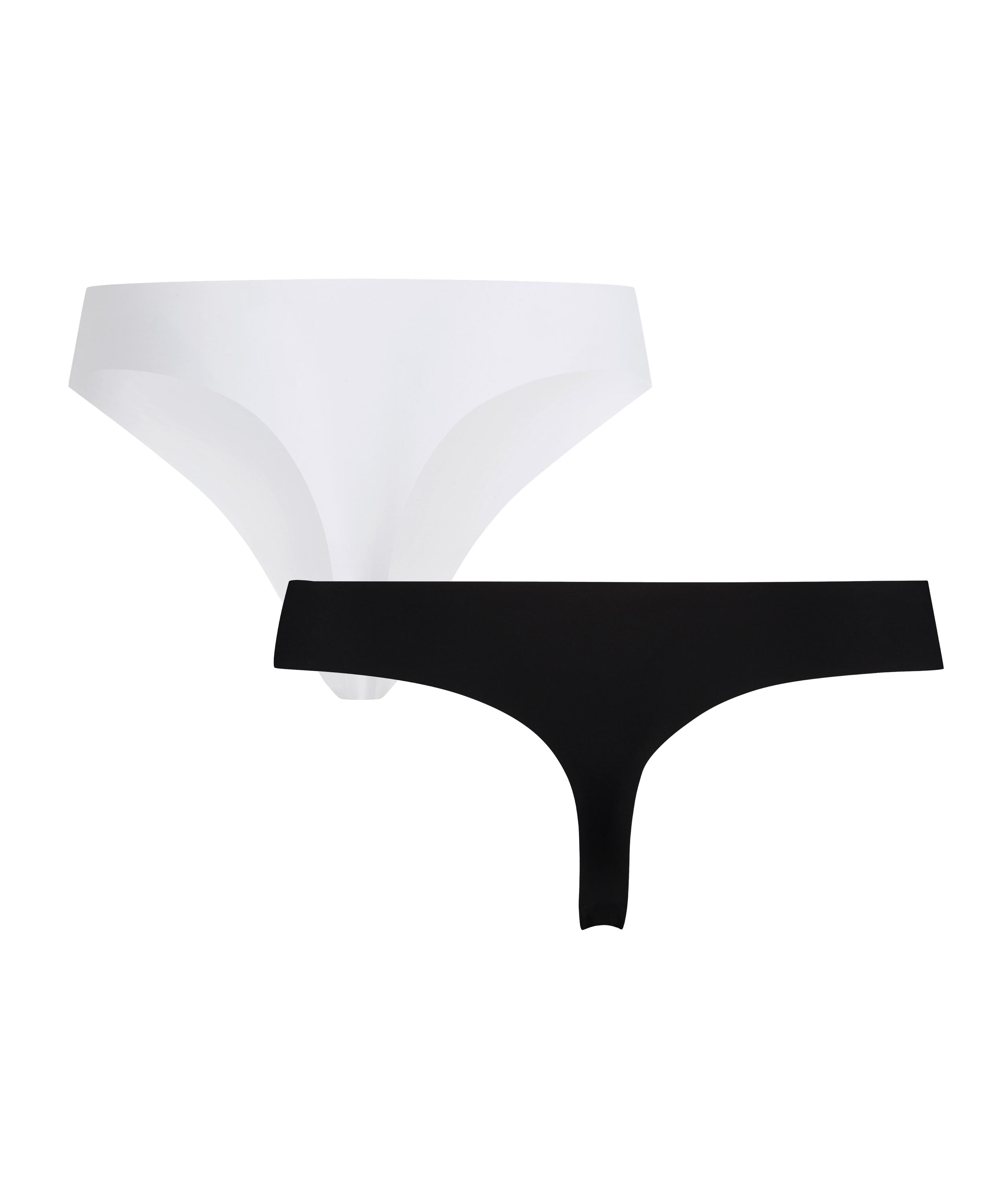 2-Pack Invisible Thong, White, main