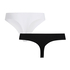 2-Pack Invisible Thong, White