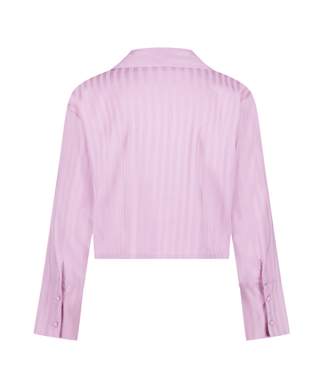 Satin Long-Sleeved Jacket, Purple