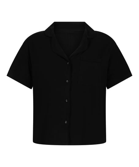 Essential Jersey Short-Sleeved Jacket, Black