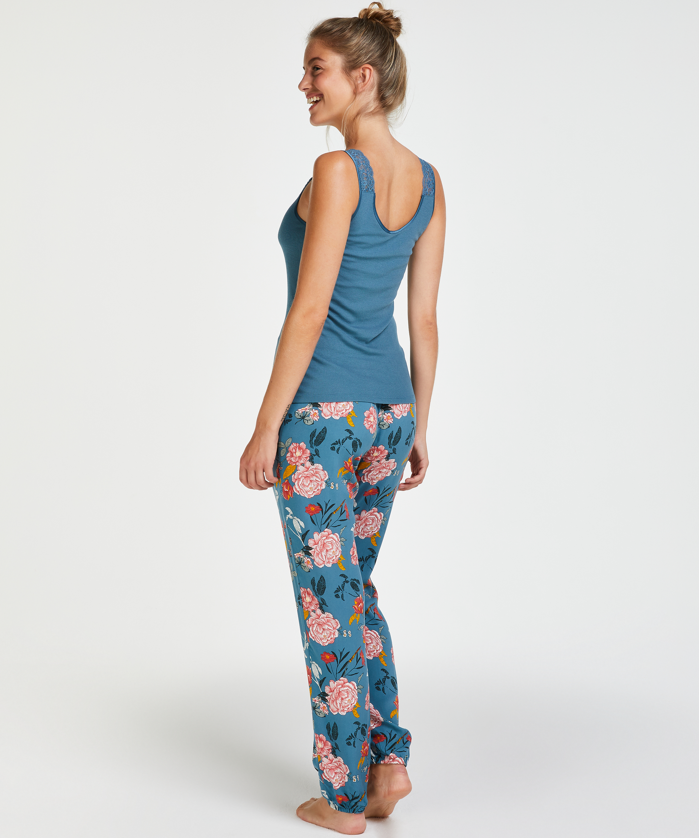 Ribbed Lace Singlet, Green, main