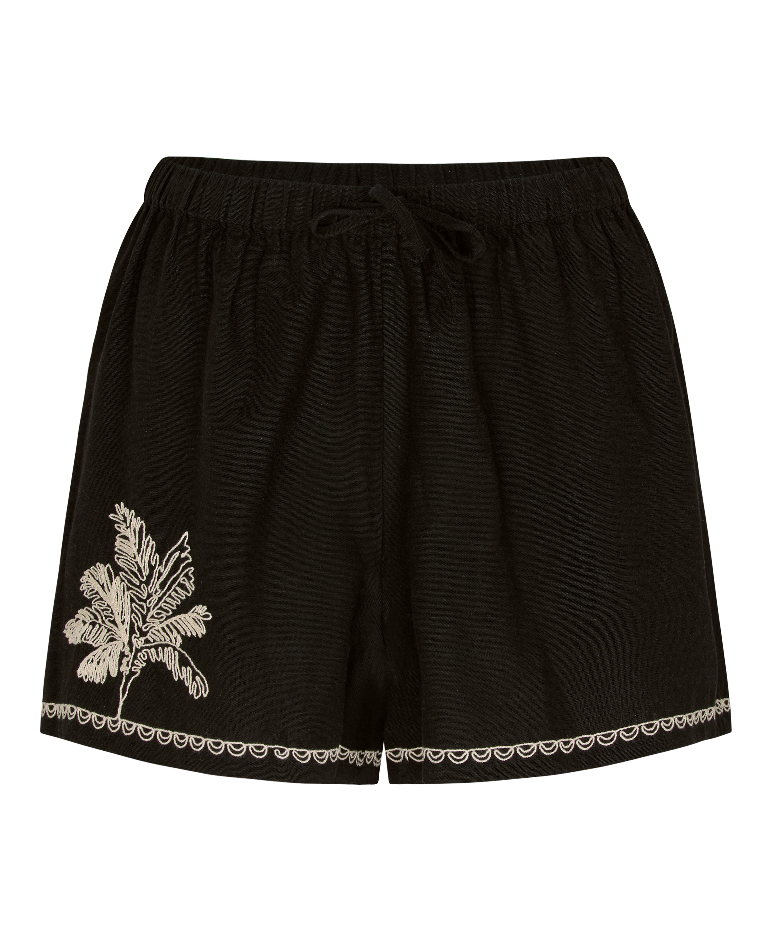 Beach Shorts Palm, Black, main