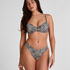 Padded Underwired Bikini Top Leopard, Black