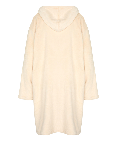 Snuggle Fleece Lounge Dress, White