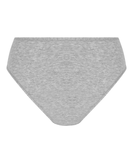 Cotton High Leg Brazilian, Gray